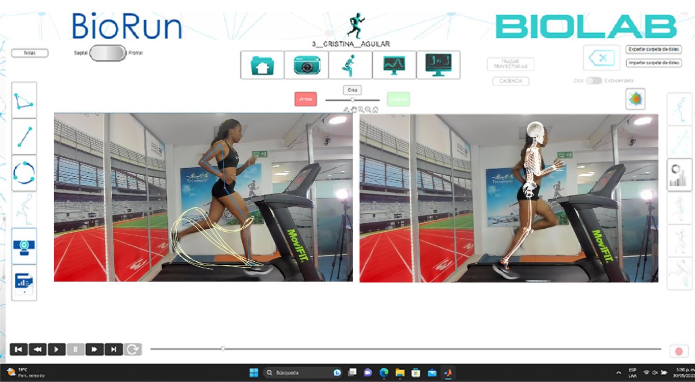 Running biomechanics motion capture